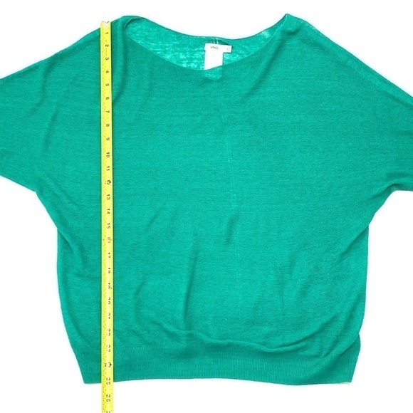 Vince Woman LINEN Green Pullover 3/4 Sleeve Shirt Size S/P - Picture 11 of 13